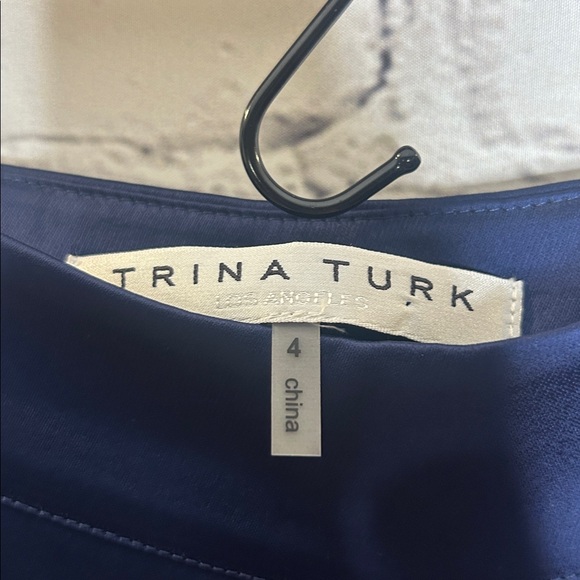 Trina Turk Blue Wide-Leg Pants Size 4 Excellent Condition - Picture 6 of 11